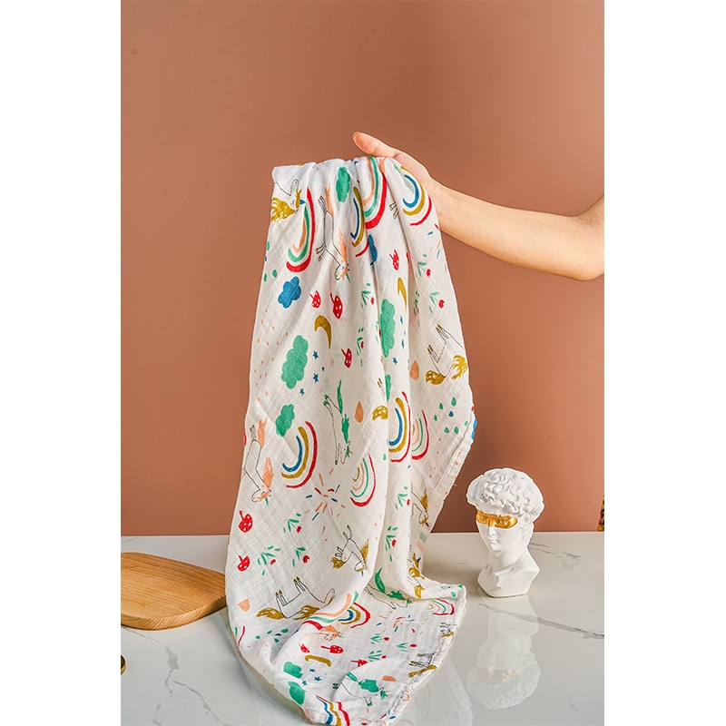 Bamboo and Cotton Muslin Swaddles (2 pcs)